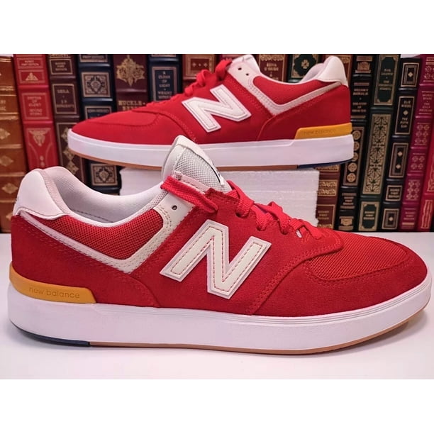 New Balance Classic 574 Red Yellow White Size 11 Casual Athletic Sneakers