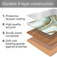 thumbnail image 3 of Cala Home "Teal Agate" Premium Decorative Hardboard Cork Back Tabletop Placemats 4 Pack, 3 of 7