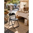 thumbnail image 4 of Silla Plegable Negra de Acero Compacta y Resistente Set de 6 piezas Soporta 130 kg para Fiestas Jardin y Hogar, 4 of 7