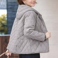 thumbnail image 5 of Womens Casual Coat Hooded Winter Fleece Jackets Tops Light Weight Short Coats Comfort Warm Ladies Solid Loose Jackets, 5 of 6