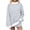 Gray, variant on Sweatshirt for Women Cute Striped Long-Sleeve Mock Neck Pullover Comfortable Fall Winter Top