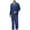 Navy, variant on MTBLYS Mens Pajamas Casual Solid Color Lightweight Silk Sleepwear Summer Loose Fit V-Neck Long Sleeve Pajamas Mens Pajamas Set