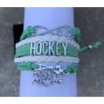 thumbnail image 2 of Sportybella Hockey Mom Bracelet, Hockey Mom Jewelry, Ice Hockey Mom Gift, for Moms with Hockey Players (Green and White), 2 of 6
