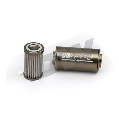 DeatschWerks Stainless Steel 8AN 10 Micron Universal ... 10 micron inline fuel filter 
