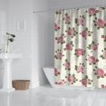 thumbnail image 2 of Pioneer Flower Floral Print Pattern Shower Curtain 84"x72", Bathroom Decorative Shower Curtain Set with 12 Hooks, Waterproof Washable, 2 of 6
