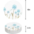 thumbnail image 1 of POGLIP Watercolor Dandelion Pattern Set of 4 Round Coaster for Drinks, Absorbent Ceramic Stone Coasters Cup Mat with Cork Base for Home Kitchen Room Coffee Table Bar Decor, 1 of 5