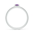 thumbnail image 2 of ANGARA Natural Classic Solitaire Oval Amethyst Promise Ring in 14K White Gold for Women (Size-5x4mm) | February Birthstone, Birthday, Anniversary, Jewelry Gift for Women | Natural Amethyst Ring, 2 of 10