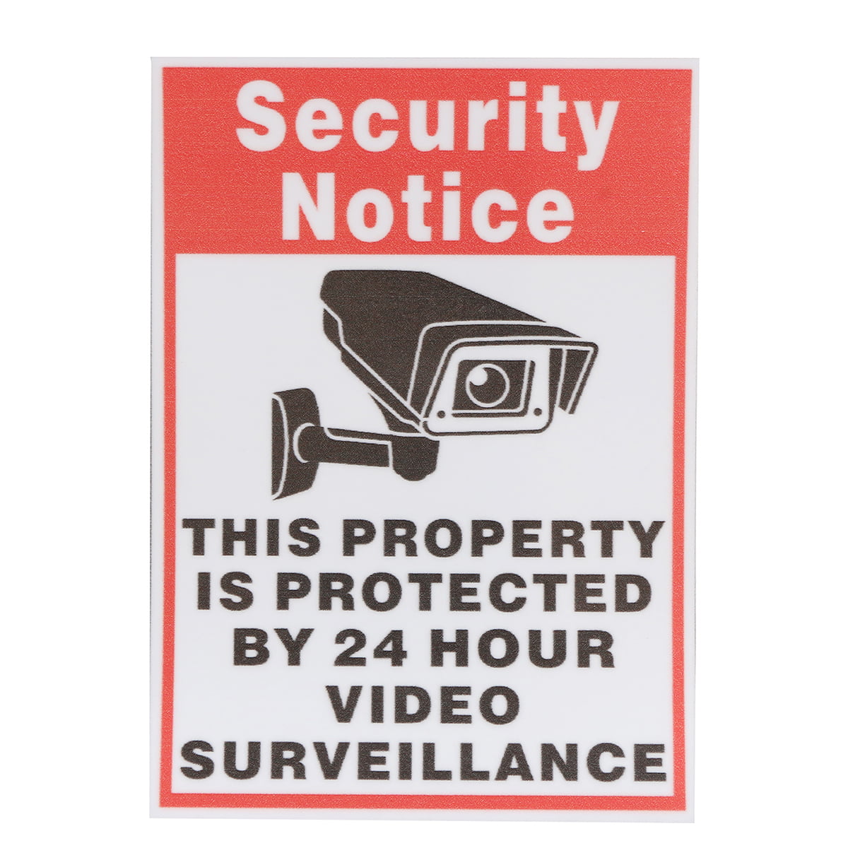 Warning Security Property 24 Hour Video Surveillance CCTV Cameras Sign Or Decal 