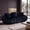 Black + Foam + Foam, variant on Floral-shaped sofa, ultra-soft faux fur sofa, large living room two-seater sofa, Beige, two-person style