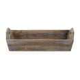 thumbnail image 3 of Kitchen Dinning Gift Deep Wooden Shabby Brown Tray With Side Handles, 3 of 7
