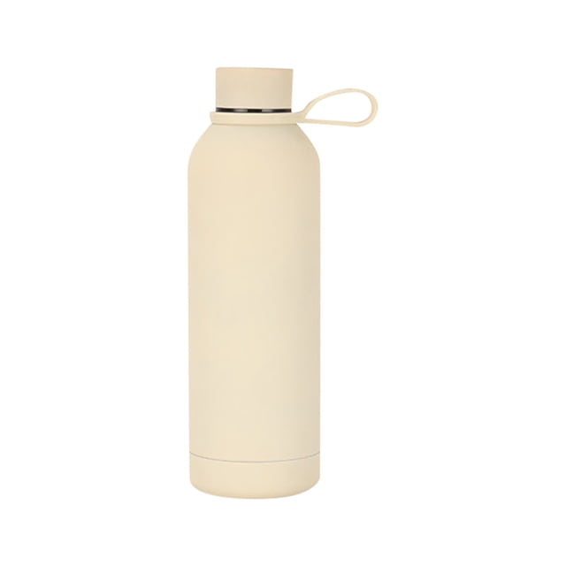 ¡Gran oferta! Botella de agua portátil para deportes al aire libre, taza aislada de boca pequeña de acero inoxidable con mango portátil de 500ml