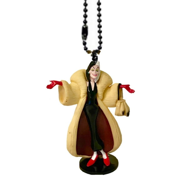 101 Dalmatians Cruella De Vil Keychain Dangler Figure Ornament Charm Villain 4”
