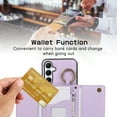thumbnail image 5 of ELEHOLD Case for Samsung Galaxy A24 4G, Zipper Leather Wallet Crossbody Case with Detachable Ring Kickstand & Card SlotsPurple, 5 of 10
