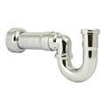 thumbnail image 4 of Westbrass LA-Style Pedestal Sink Supply Kit with P-Trap, Lines, Flanges and Cross Handle Angle Stops, Polished Nickel, 4 of 11