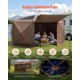 thumbnail image 3 of Carpa plegable tipo cenador VEVOR, 4,5 x 4,5 m, gran carpa de camping de 8 lados con techo desmontable y bolsa de transporte, de montaje rápido, refugio solar con mosquitera para 12-15 personas, 3 of 9
