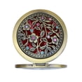 thumbnail image 2 of Compact Mirror, Round Small Make-up Mirror, Mirror In Retro Print, Foldable Make-up Mirror for Beauty Lovers, Hand Mirror, Blue a, 2 of 5