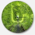 thumbnail image 1 of Designart 'Forest around Rail Way Tunnel ' Modern wall clock, 1 of 6