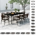 thumbnail image 2 of vidaXL Patio Dining Set Outdoor Dining Set Table and Chair Set for Garden, 2 of 37
