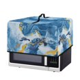 thumbnail image 7 of TSOVTHRID Microwave Cover for Countertop Convection Ovens, Dustproof Small Electrical Appliance Protector Kitchen Decor, Sea Turtle Blue Golden Marble Texture Print, 20.9"W x 15.7"D x 12.4"H, L, 7 of 7
