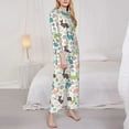 thumbnail image 3 of Honeii Easter Rabbit print Women's Pajama Sets Long Sleeve Button Down Sleepwear Nightwear Soft Pjs Lounge Sets-XX-Large, 3 of 7