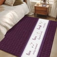 thumbnail image 4 of Purple Plaid Area Rugs 3'x5', Washable Small Throw Rugs for Living Room Bedroom, Live Love Laugh Text Star Love Heart Indoor Outdoor Rug Non-Slip Low Pile Carpet Runner Reversible Floor Mats, 4 of 8