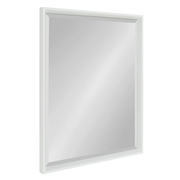 Kate and Laurel 23.5" x 29.5" White Classic Contemporary Modern Wall Mirror