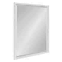 Kate and Laurel 23.5" x 29.5" White Classic Contemporary Modern Wall Mirror