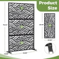 thumbnail image 2 of FOOWIN Outdoor Metal Privacy Screen Galvanized Decorative Screen, Black, 2 of 9