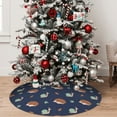 thumbnail image 5 of Sikiie Hedgehog And Snail 30-48 inches {designName} Print Christmas Tree Skirt Snowman Xmas Tree Skirt with Edge Christmas Decorations for Holiday Party48", 5 of 7
