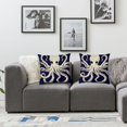 thumbnail image 2 of Acheng Ink Painting Marine Octopus Squid Sea Animals Starfish Decorative Throw Pillow Case Personalized Cushion Cover for Sofa Couch Bed Square  22x22in, 2 of 7