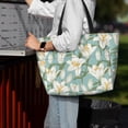 thumbnail image 4 of Wukai Lilies Flowers Print Zipper Bag,large Beach Tote Bag,Waterproof Sandproof Bag,Grocery and Picnic Tote Travel Bag, 4 of 5