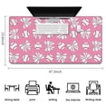 thumbnail image 5 of Long Mouse Pads for Desk,Pink Bows and Baseballs Pattern Desk Mats on Top Of Desks, Desk Mouse Pad Extra Large with 3mm Non-Slip Base and Stitched Edge for Gaming,Office,Work,Home 47.3"x23.6", 5 of 6