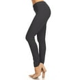 thumbnail image 2 of Women's Mid-Rise Seagull Shaped Skinny Ponte Pants with Elastic Waistband, 2 of 6