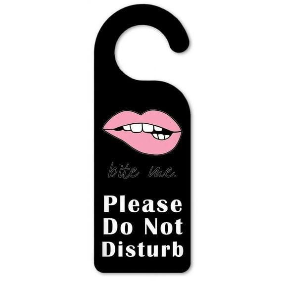 Do Not Disturb Door Knob Hanger Sign - Bite Me