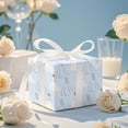 thumbnail image 4 of Wedding Wrapping Paper Roll, Mini Roll, Elegant Bride Illustration with Wedding Dresses Design, Light Blue Gift Wrap Paper for Bridal Shower and Anniversary, 17 Inches x 16.4 Feet, 4 of 4