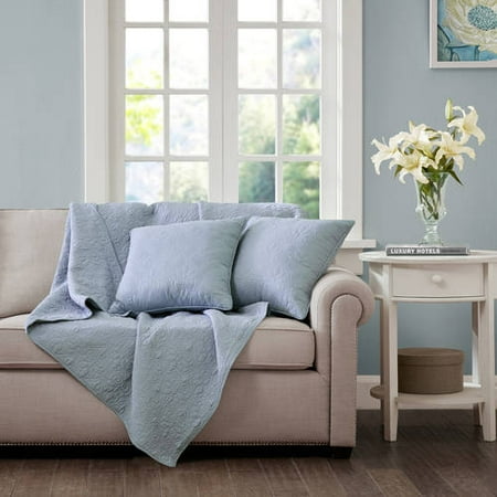 60"x70" Oversized Mansfield Quilted Throw Blanket Blue