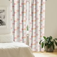 thumbnail image 2 of Ambesonne Geometric Window Curtains, Rectangles Dots Lines Art, Each 28" W x 63" L, Pastel Pink and Pale Green, 2 of 4