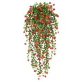 thumbnail image 7 of 1Pcs Artificial Hanging Plants For Shelf, Artificial Hanging Plants Fake Eucalyptus Potted Plant Hanging Plant For Wall Room Home Wedding Garden Indoor Outdoor Shelf Decoration ,Watermelon Red, 7 of 7