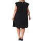 thumbnail image 2 of Vestidos de verano para mujer de tallas grandes Agnes Orinda, con mangas de murciélago, cuello redondo, casuales para la playa, midi, 4X, negro, 2 of 8