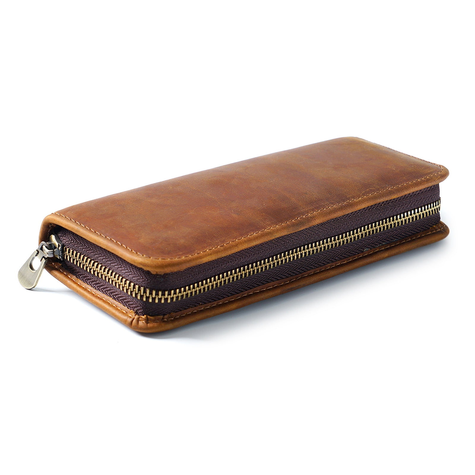 Leather Pen Pouches Leather Fountain Pen Case Elastic Pen Holder Slots 5-11 Pen Pencil for Women Men Professional