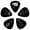 Black Heavy, variant on D'Addario Planet Waves Joe Satriani Signature Guitar Picks 10-Pack White Heavy