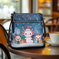 thumbnail image 3 of ZUXONGSY Christmas Tree Axolotl Star Print Shoulder Bag for Women Mini Crossbody Travel Purse Fashion Satchel with Adjustable Wide Strap for Shopping Business, 3 of 7
