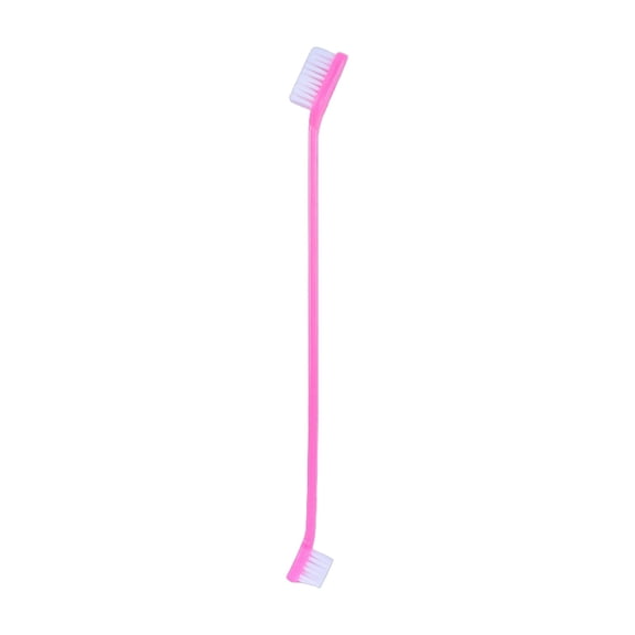 Long Handle Double Head Pet Toothbrush Dog Cat Oral Care Brush Teeth Cleaning Hygiene Tool for Small Medium Large Pets Dental Grooming Supply Pet Oral Care Essential