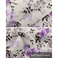 thumbnail image 6 of Country Floral Linen Curtain Valance for Bedroom/Bathroom/Kitchen/Office/Living/Dining Room Windows, Shabby Chic Purple Flower Ink Leaves Rod Pocket Topper Decorative Cafe Drapes Panel 42"x18", 6 of 6