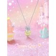 thumbnail image 3 of Princesa Reina Corona Corazón Collares para niñas Mujeres Cristal Corazón Colgante Collar, Navidad Día de San Valentín Regalos de cumpleaños para niña (Amarillo) JFHHH pequeña, 3 of 5