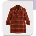 thumbnail image 3 of OGLCCG Boys Plaid Wool Blend Trench Coat Winter Double Breasted Pea Coat with Pockets Fashion Warm Notch Lapel Collar Long Jacket 1-12 Years, 3 of 3