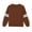 Brown, variant on XXWXYD Boys Girls Long Sleeve Sweatshirt Kids Crewneck Basic Tee Sports Pullover Prepp𝗒 Oversized Shirt School Sweatshirts School Unifor𝗆 Boys Girls Soli𝖽 Crew Neck Sweatshirt