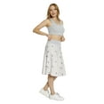 thumbnail image 4 of Women's Rabbit Hula Hoop Scooter Ballerina A-line Printed Skirt Casual Wear, XL, Pearl Rose Mint Green, by Ambesonne, 4 of 6