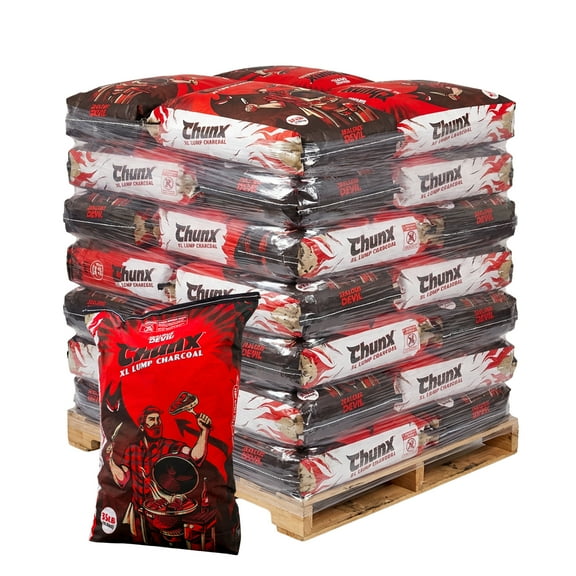 Jealous Devil 100 Percent Natural Hardwood Wood Lump Grill Charcoal, 35 lbs, 25 Pack