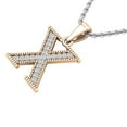 thumbnail image 3 of Dazzlingrock Collection 0.10 Carat (ctw) Round Diamond Fancy Letter 'X' Initial Pendant 1/10 CT, 14K Rose Gold, 3 of 6